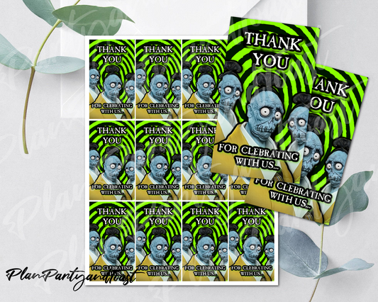 Beetlejuice Beetlejuice birthday Thank You Tags