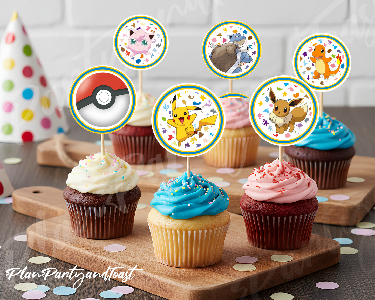 Pokemon cupcake toppers