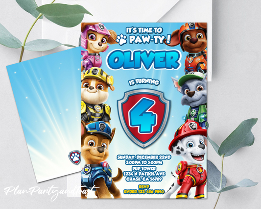 Paw Patrol birthday invitation!