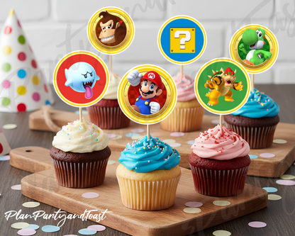 Super Mario Bros cupcake toppers