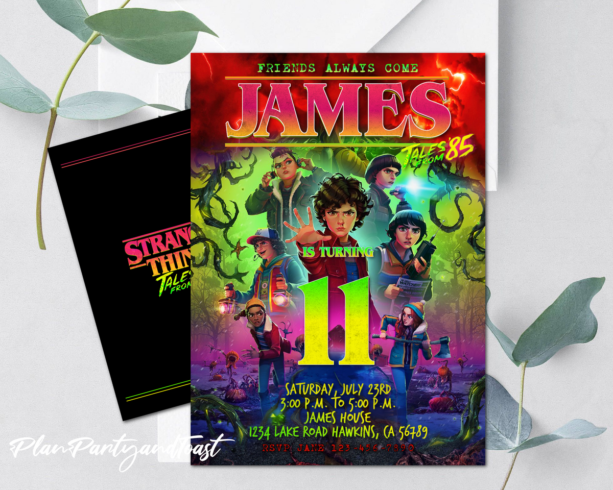 Tales from 85 birthday invitation