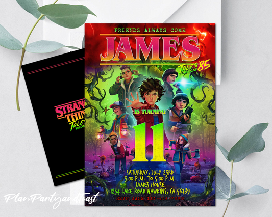 Tales from 85 birthday invitation