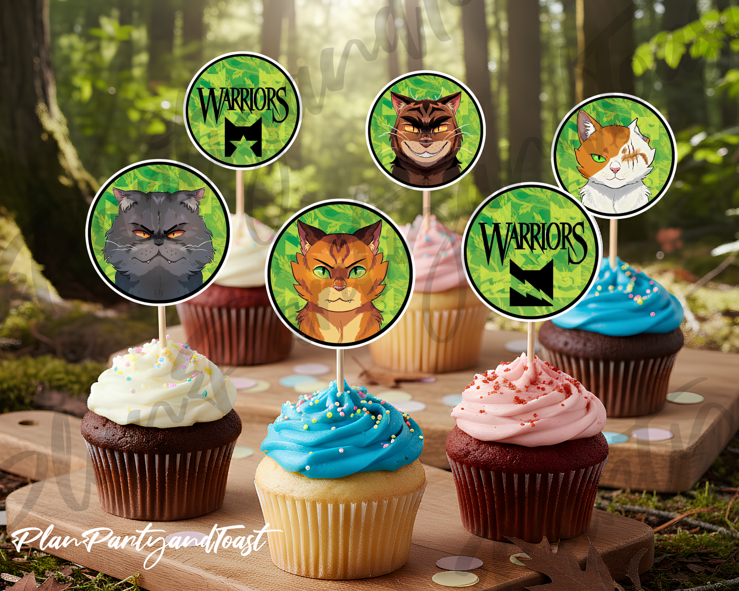 Warriors Cats cupcake toppers