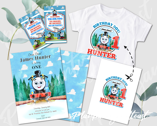 Thomas The Train birthday invitation bundle