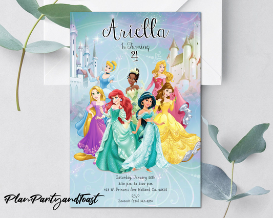 Princess birthday invitation