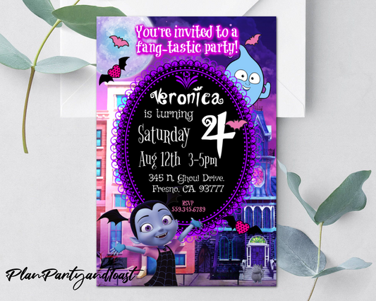 Vampirina birthday invitation