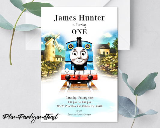 Thomas The Train birthday invitation