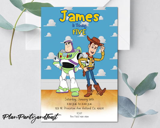 Toy Story birthday invitation