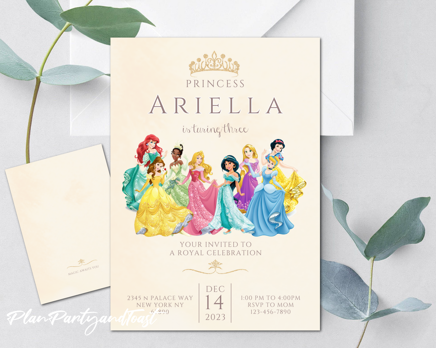 Princess birthday invitation