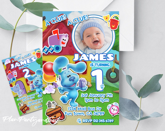 Blue's Clues birthday invitation