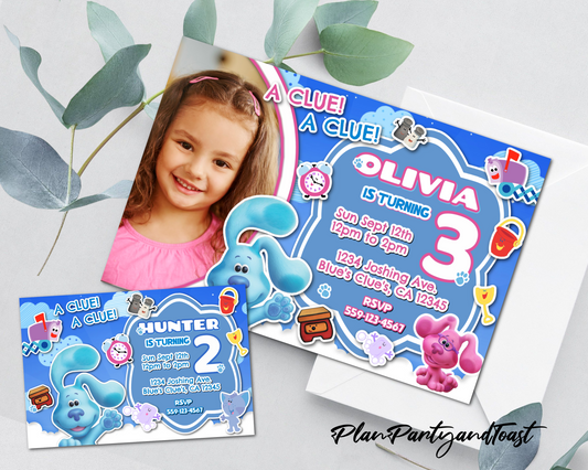 Blue's Clues birthday invitation