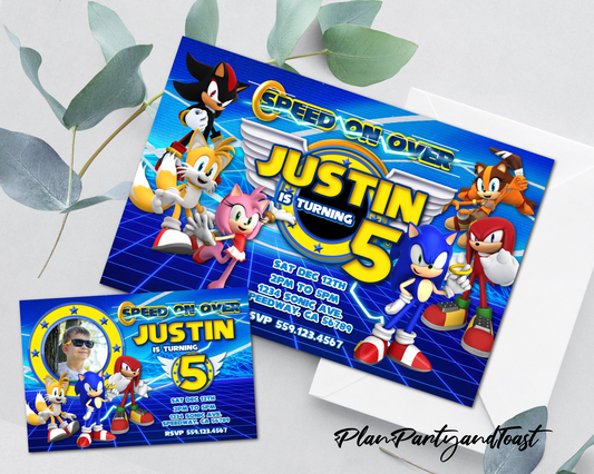 Sonic birthday invitation