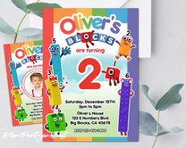 Numberblocks birthday invitation – Plan Party & Toast
