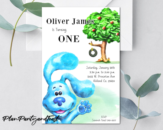 Blue's Clues birthday invitation