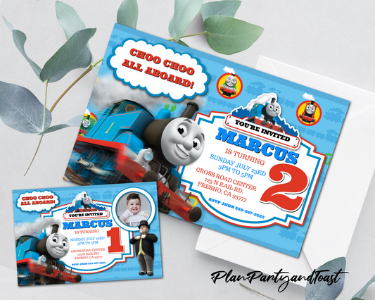 Invitación de cumpleaños de Thomas el tren