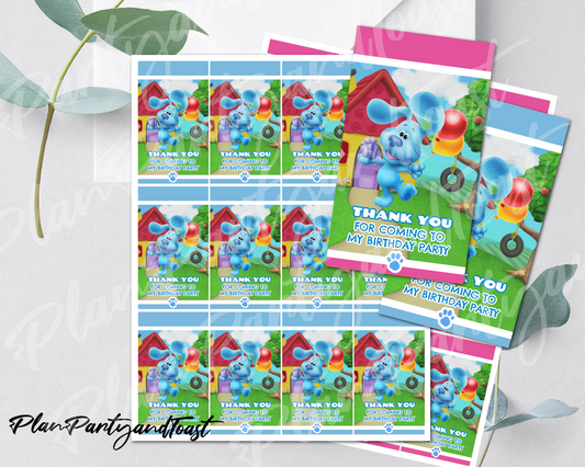 Blue's Clues birthday Thank You Tags