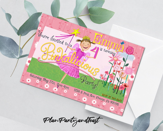 Pinkalicious birthday invitation