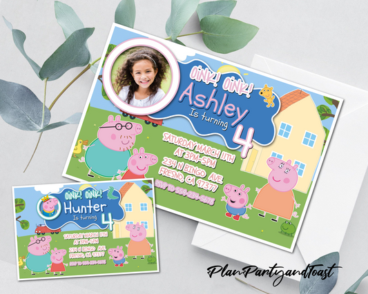 Invito di compleanno di Peppa Pig