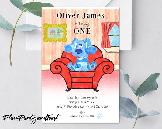 Blue's Clues birthday invitation