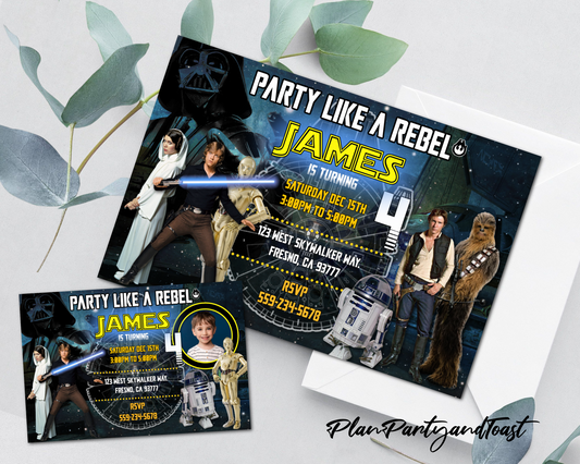 Star Wars birthday invitation