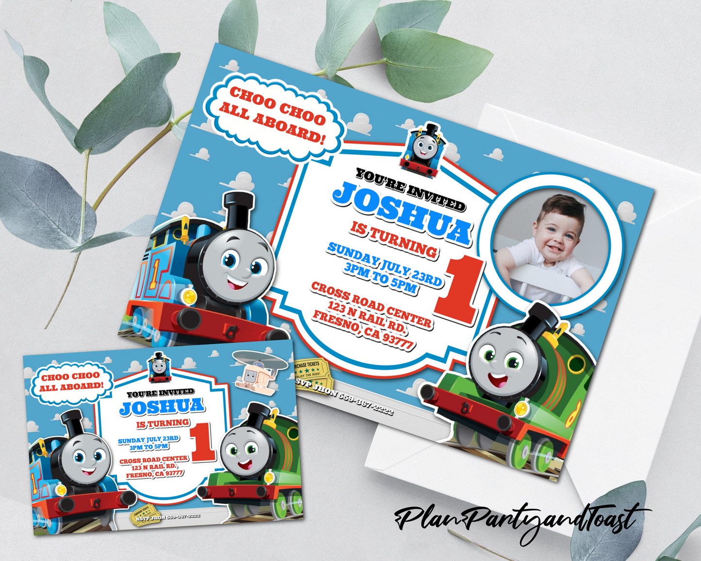 Thomas The Train birthday invitation