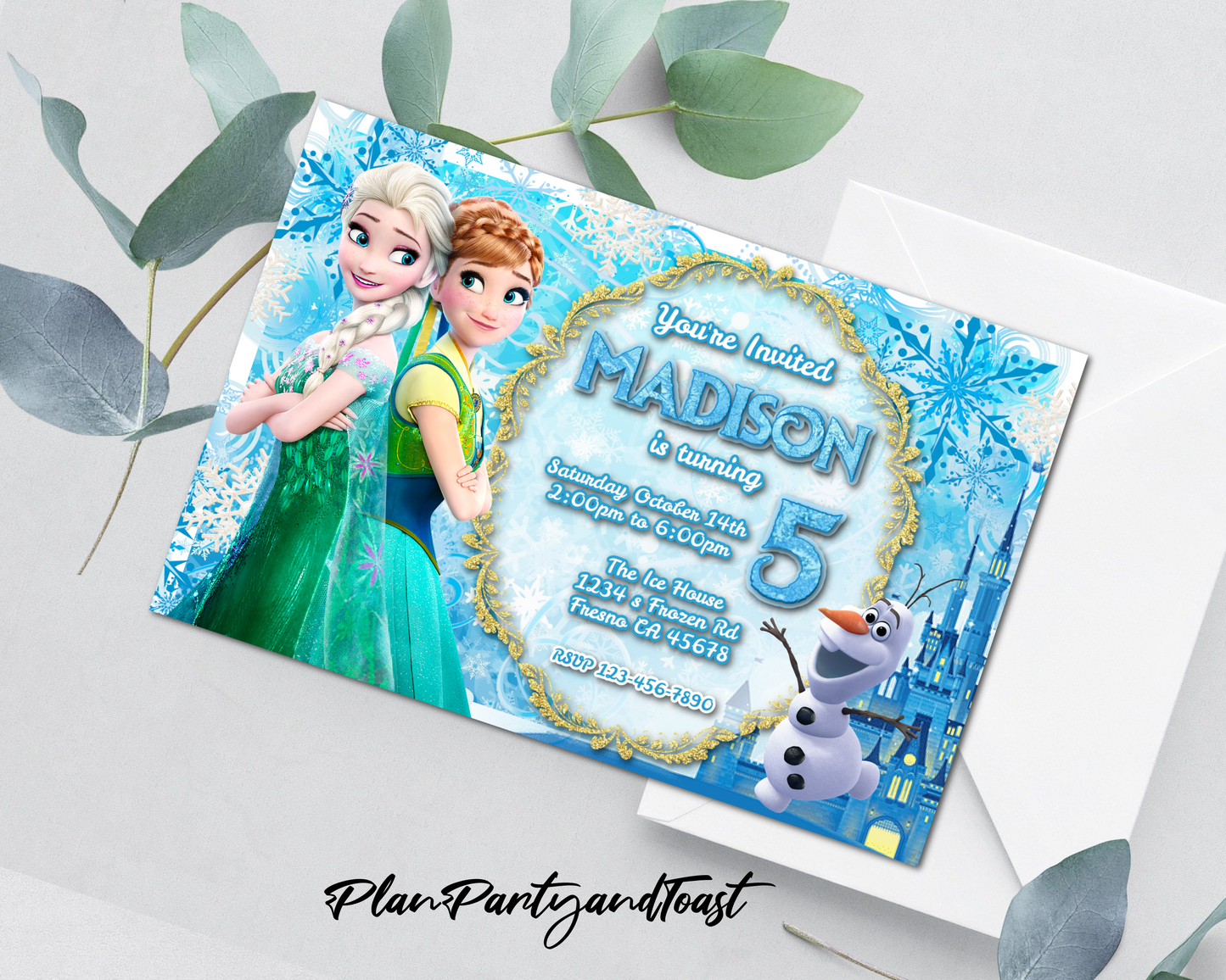 Frozen birthday invitation