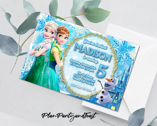 Invito compleanno Frozen